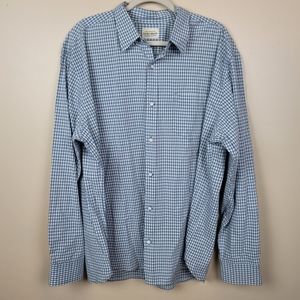 FIRM Lucky Brand Blue/White Checkered Long Sleeve Button Up Shirt size XXL